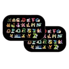 3秒瞬涼車用黏貼式遮陽板, 2個, NO6字母