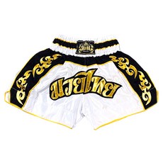 SKANDA 泰拳運動短褲 SKD-12, 白色 黑色