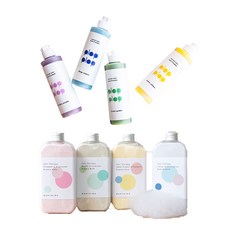 nahthing project 彩色泡沫液 4入+沐浴泡沫浴 4入, 8種顏色