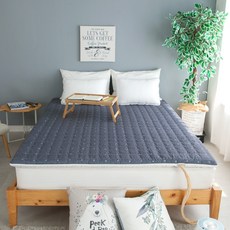 뜨란채 생활방수 누빔 온수매트 커버, 폴인네이비