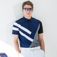 NEVERMINDALL Euro Stone Wave Block 高爾夫 T恤 TS018