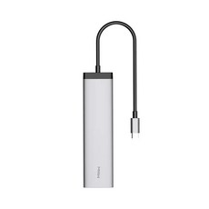 MIIIW Type-C 7 in 1 USB HUB MWCMA01, 그레이, 1개
