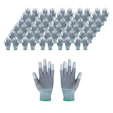 PU TOP指尖塗層手套 雙手 M, 灰色的, 500件