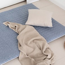 Sarang Yegam 韓國製造超細纖維防蟎絎縫薄墊套, 藍色