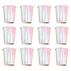 홀로그램 컵 핑크 7.5 x 9.5 cm, 1개, 12개