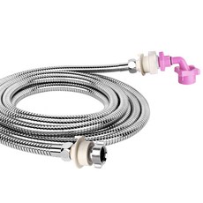 不鏽鋼洗衣機熱水軟管 5m, 單一商品, 1套