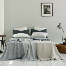 Sofraum 千鳥格造型床墊毯, 藍色