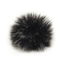 방송용 핀마이크 미니 데드캣 6cm, 블랙, 1개