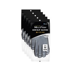 MEGA GRIP 聚酯纖維圓點手套 M, 灰色, 50個