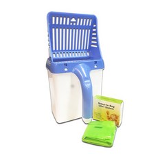 貓咪廁所乾淨處理砂鏟+專用處理袋 15入