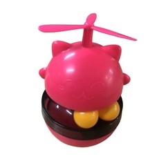 예보들 고양이 움직이는 장난감 노즈워크 간식볼 프로펠러형, 핑크, 1개