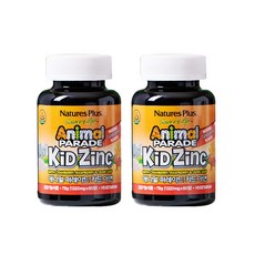 Natures Plus Animal Parade孩童鋅錠, 60顆, 2罐