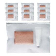 半透明面料透明拉鍊PVC拉鍊袋20號, 10個裝, 1組