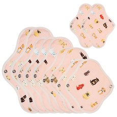 WIZLLY 粉色小狗布衛生棉, 大型2入+中型5入+小型2入+迷你型2入, 1組, 1套