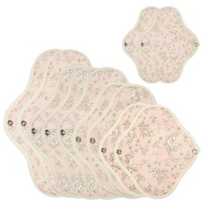 韋斯萊棉衛生巾專用套組粉紅色花朵, 混合, 1組