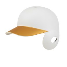 18.44 우타용 야구 헬멧, 화이트 + 골드, 1개