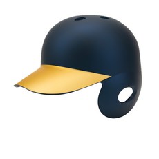 18.44 우타용 야구 헬멧, 네이비 + 골드, 1개