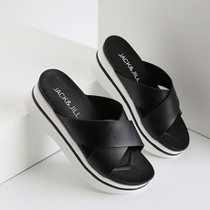 JACK&JILL 女款寬版X型拖鞋 JB1380