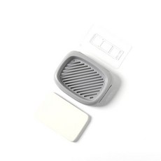 珪藻土簡約肥皂盤 S, 灰色的, 1個