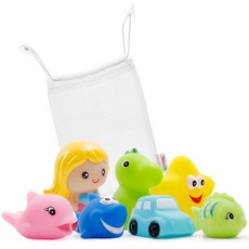 Yecomam LED玩水玩具7款隨機出貨 + 小網袋, 混色, 1個