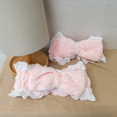 Juni Ju洗臉髮帶, 粉色的, 2個