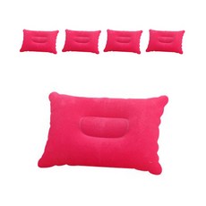 허브플러스 캠핑용 에어 베개 5p, 핑크, 5개