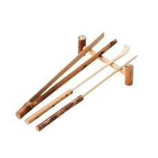 竹子茶道具 4件組, 混色, 1套