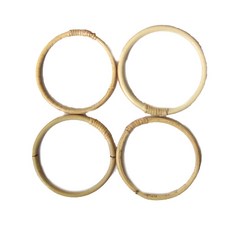 Moico 木質藤編Buxus吊飾框架 M, 藤環, 4個