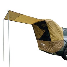 라두타 캠핑 SUV 차박 텐트 확장형, 카키, 2인용