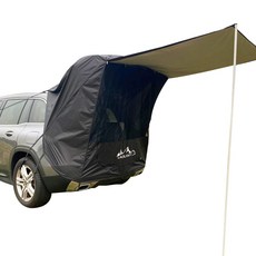 라두타 캠핑 SUV 차박 텐트 확장형, 블랙, 2인용