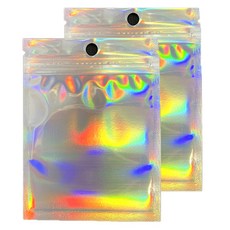 BINGOBINGO 非黏貼式全透明夾鏈袋 彩虹雷射 100入, 2個