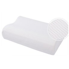 ijejam 指壓曲線型記憶棉枕頭 + 天絲枕套, 米色, 1個