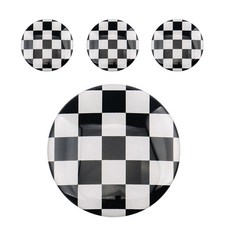 迷你庫柏貼紙 輪圈蓋 格紋, 4個