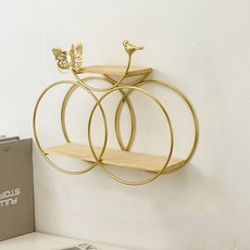 페어링 북유럽풍 스타일 인테리어 선반, 라운드나비골드, 2단