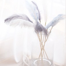 Shenzhen 鴕鳥羽毛人造花 3入, 藍色