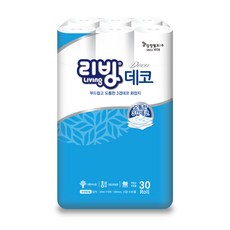 리빙 데코 3겹 엠보싱 화장지, 30m, 30개입, 1개