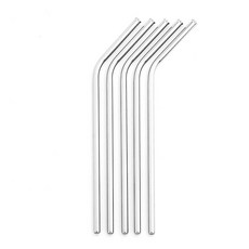 可重複使用彎曲 304 不銹鋼吸管 0.5cm, 1件, 5個