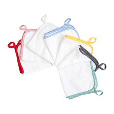 夢豆腐 竹纖維布料 幼稚園掛環毛巾 7件組, 混色, 1套