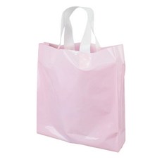 BEST PACK PE 白色提繩手提袋 50入, 粉紅色, 1個