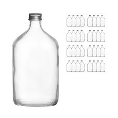 首爾包裝 圓扁玻璃瓶, 36個, 500ml