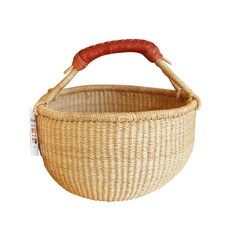 Bolga 天然圓形編織籃 M, 1個, 單一顏色