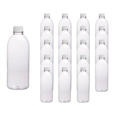 首爾包裝 牛奶透明PET瓶 橋接蓋 38mm, 白色, 1L