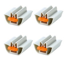 極簡牙膏擠壓器 白色, 4個, 黃色