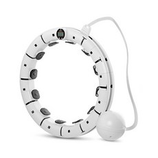 주닉스 개수측정 스마트 다이어트 지압 뱃살 훌라후프 10cm x 12p, 흰색