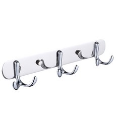 多功能室內壁掛式掛勾 W 3掛勾, 銀, 1個