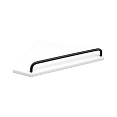 Ihana Home 人造大理石五角形邊緣導軌Diana浴室轉角架, 白色, 1個