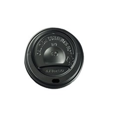 12/16盎司熱杯用一般紙杯蓋 打孔蓋 黑色, 1入, 1000入