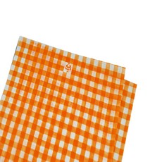 橘色格紋圖案蠟紙 350*250mm, 1件, 1000件