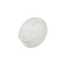 10/13盎司熱飲紙杯用長型高款杯蓋 白色, 1入, 1000個