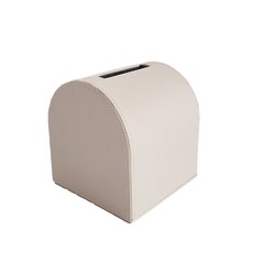 upier 皮革紙巾盒, 奶油, 1個